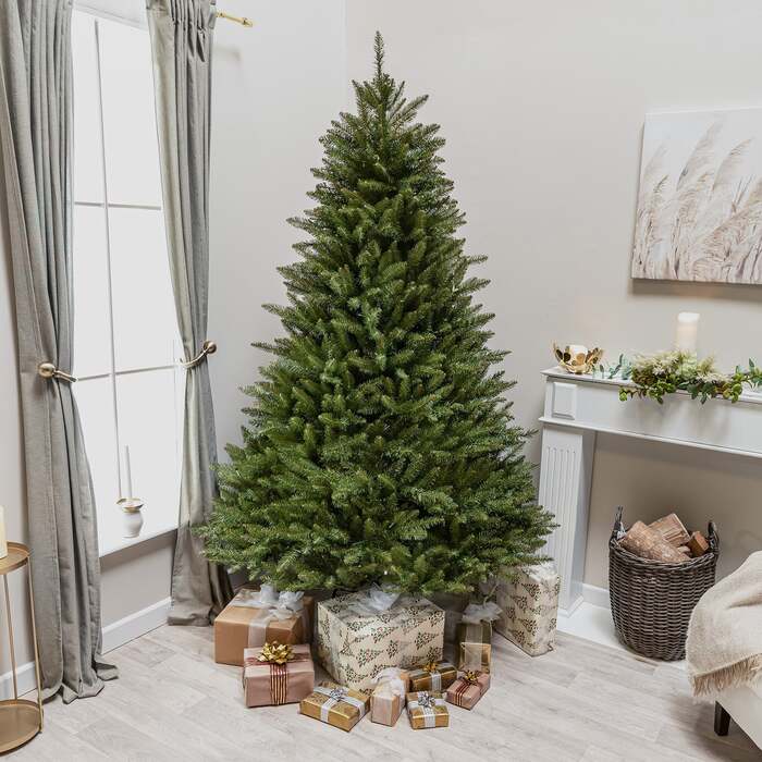 Balmoral Spruce Artificial PVC Christmas Tree 6. 5FT, 7. 5FT, 6. 5ft (2m)