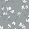 Laura Ashley Magnolia Grove Wallpaper Slate Grey 113354