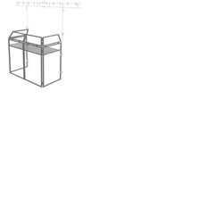DJ Booth Overhead Kit with Adjustable Height White