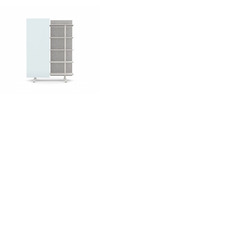 A08 Mobile Shelving Unit with Glass Writing Board