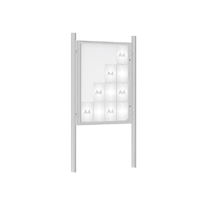 Premium Post Mounted Outdoor Noticeboard