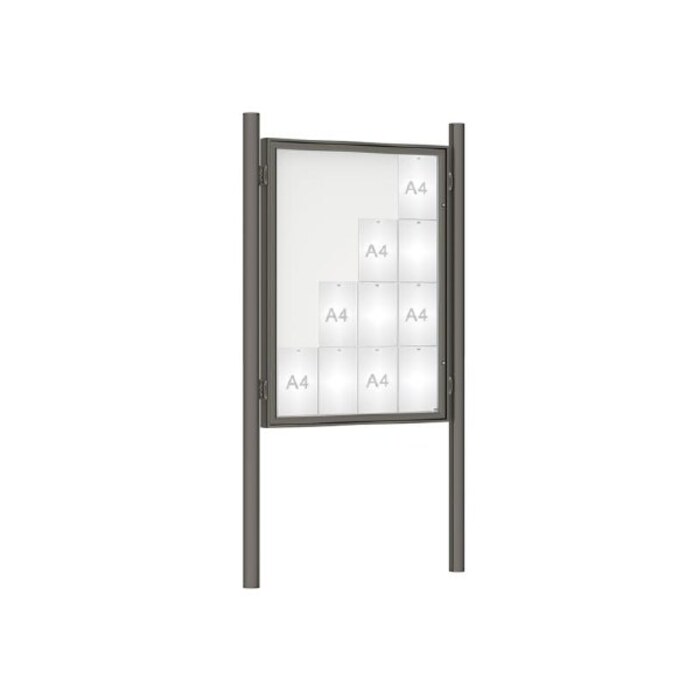 Premium Post Mounted Outdoor Noticeboard