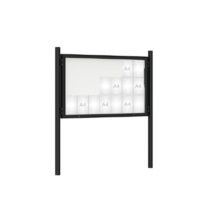 Premium Post Mounted Outdoor Noticeboard