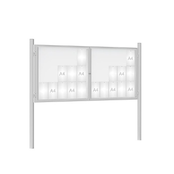 Premium Post Mounted Outdoor Noticeboard
