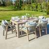 Bracken Outdoors Charlton Acacia Wood and Rope 6 Seat Rectangular Dining Garden Furniture Set