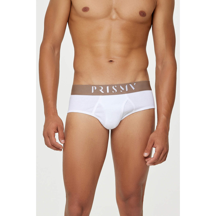 Prisma Core White Ribbed Fly Brief