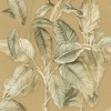 Boho Palm Leaf Vinyl Wallpaper Mustard Rasch 571479