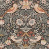 William Morris At Home Strawberry Thief Wallpaper Charcoal 124230