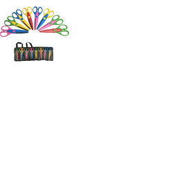 EXERZ Craft Scissors 8pcs with a Carrying Bag 8 Patterns