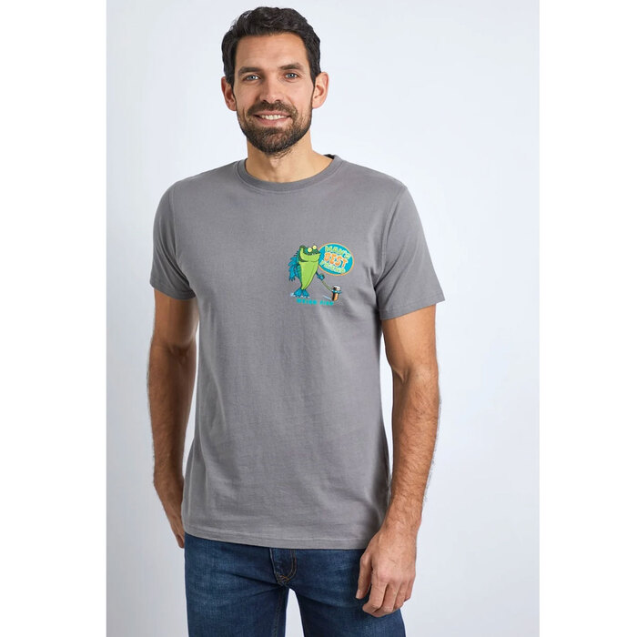 Weird Fish Man's Best Friend Organic Cotton Artist T-Shirt Frost Grey XL