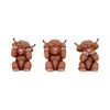 Nemesis Now Three Wise Highland Cows Figurines