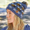 Pachamama Beehive Bobble Beanie Denim