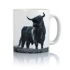 Nick Field Black & White Highland Bull Mug