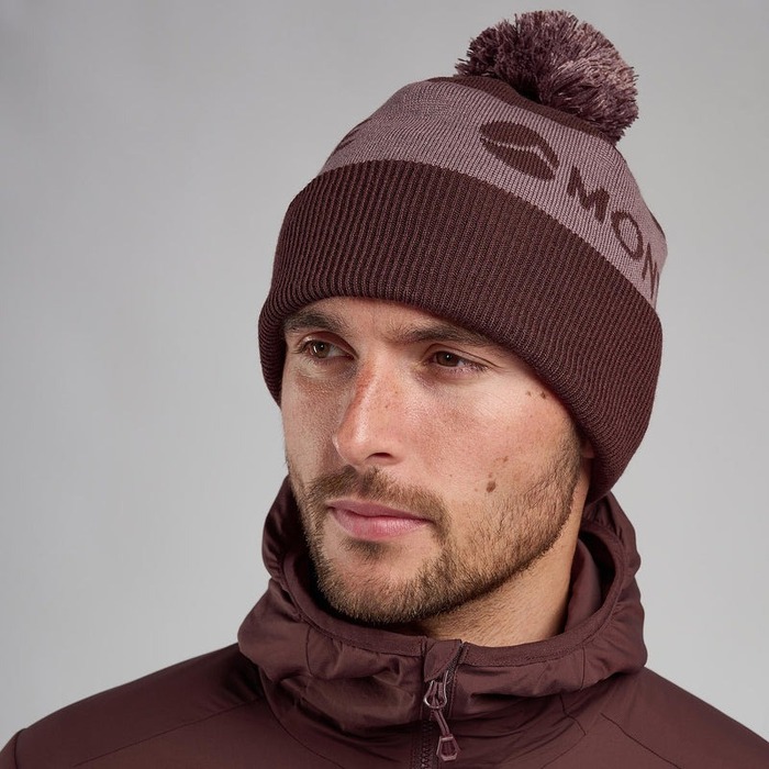 Montane Logo Cuffed Beanie Hat Dark Garnet