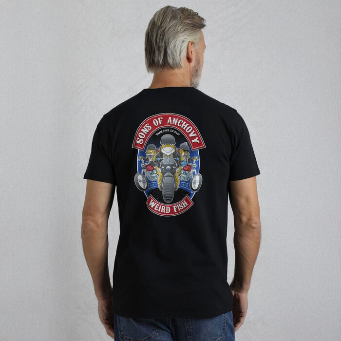 Weird Fish Sons of Anchovy Organic Cotton Artist T-Shirt Black 2XL