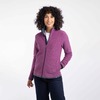 Weird Fish Women's Ariana Eco Full Zip Grid Fleece Purple Wine 14