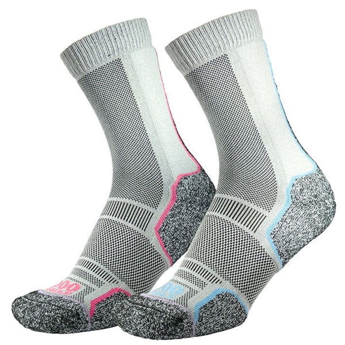1000 Mile Women's Trek Repreve Single Layer Socks Twin Pack S