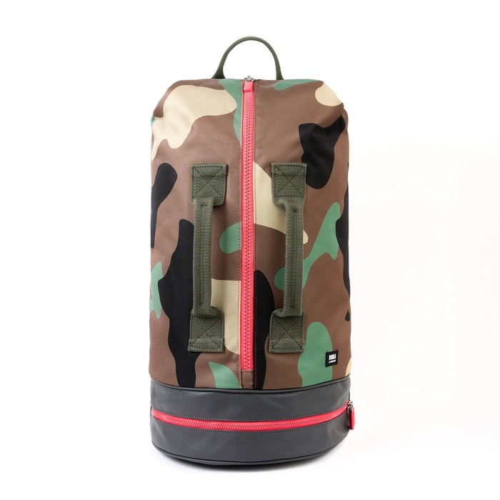 Roka London Heathrow Recycled Canvas Bag Vintage Camo Large
