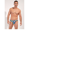 HOM FUNKY STYLE Comfort Micro Brief - Turquoise Print