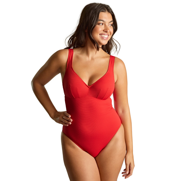 Panache Aurora Lara Plunge Swimsuit - Aurora Red - 34G