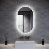 ELEGANT 800 x 500mm Oval LED Bathroom Mirror with Anti
