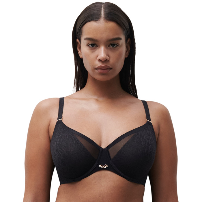 Chantelle Pure Lace Covering Moulded Bra - Black - 32C
