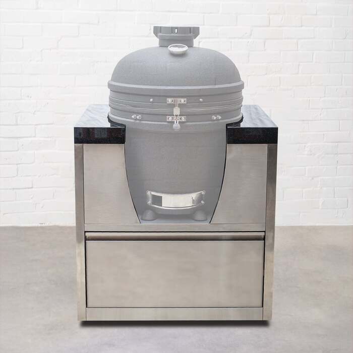 Draco Grills Stainless Steel 22in (57cm) Kamado Cabinet with Granite Top