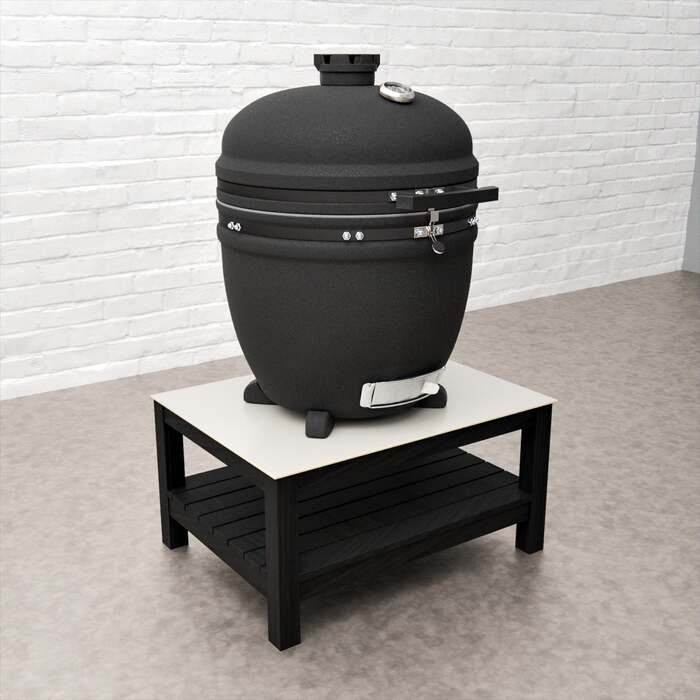 Draco Grills Teak Carbon Line Cabinet Table with Kamado Egg 22" (60cm), Late February 2026
