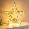Pre-Lit Christmas Gold Laser Light-Up Star 40cm with 120 Warm White LEDs