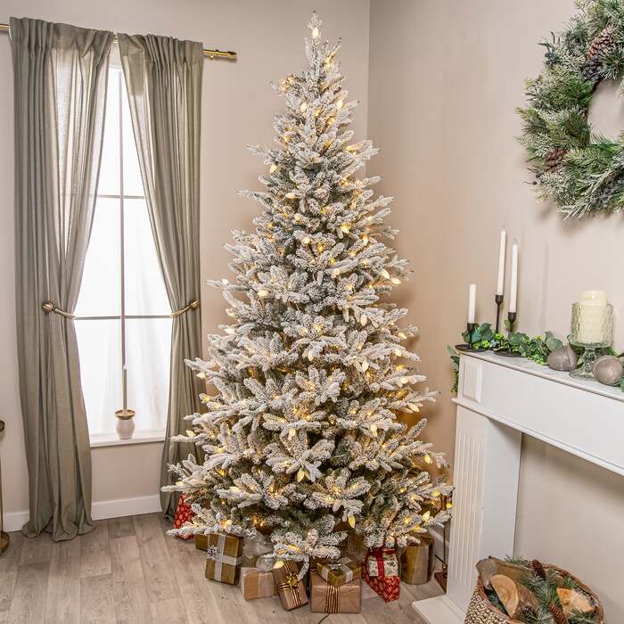 Highgrove Artificial Pre-Lit PE Christmas Tree 6.5FT, 7.5FT, 6.5ft (2m)