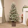 Kensington Fir Artificial Pre-Lit Frosted PE Christmas Tree 4. 5FT