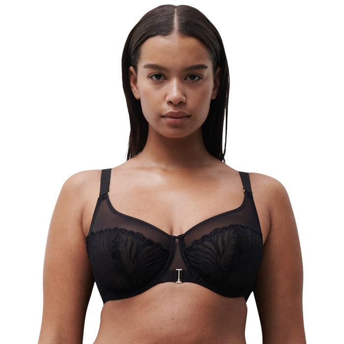 Chantelle Legend Very Covering Underwired Bra - Black - 32C