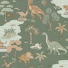 Dino Zoo Wallpaper Green Holden 14010