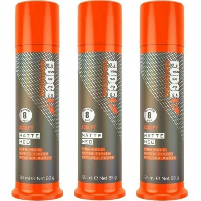 3 x Fudge Professional Matte Hed Firm Hold Matte Finish Paste 85 ml