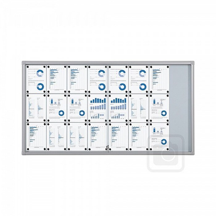 Whiteboard with Locking Sliding Glass Doors