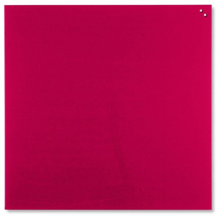 NAGA Magnetic Glass Noticeboard RASPBERRY RED 100 x 100cm