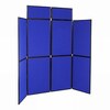 8 Panel Folding Display Stand Black Frame/Royal Fabric