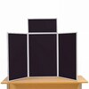 3 Panel Maxi Desk Top Display Stand Grey Frame/Black Fabric