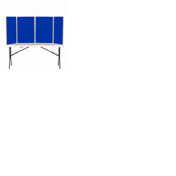 4 Panel Maxi Desk Top Display Stand Grey Frame/Royal Fabric