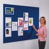 Frameless Felt Covered Noticeboard 1200 x 1200mm Blue
