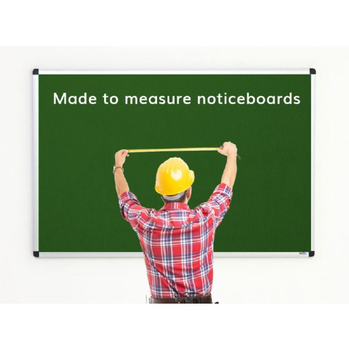 Made to Measure Felt Noticeboard Up to 1200x900mm Green Fabric Aluminium Frame