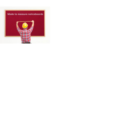 Made to Measure Felt Noticeboard Up to 1200x900mm Burgundy Fabric Oak Frame