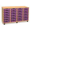 32 Shallow Tray Unit Beech Finish Other Colour Trays