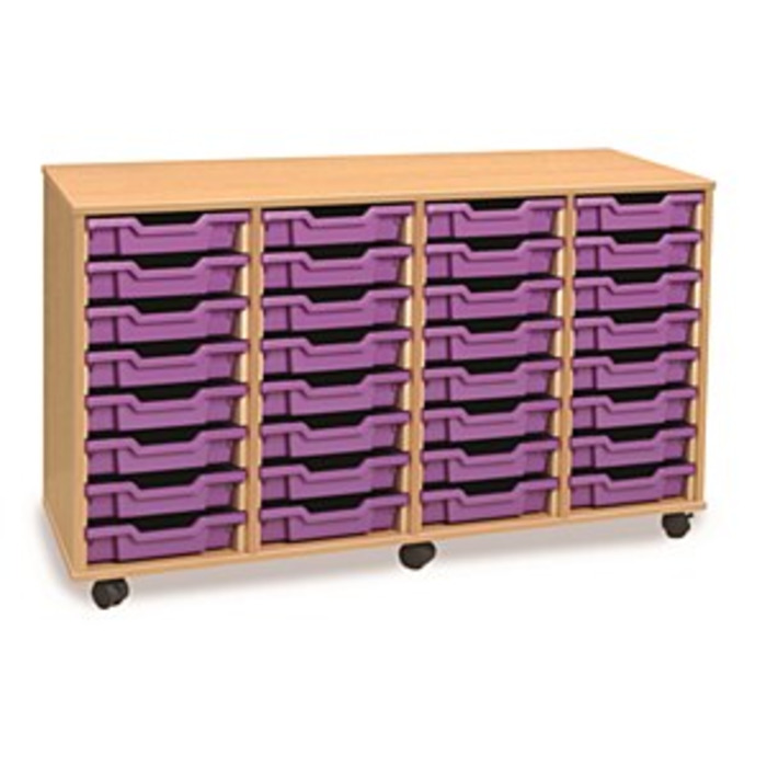 32 Shallow Tray Unit Maple Finish Other Colour Trays