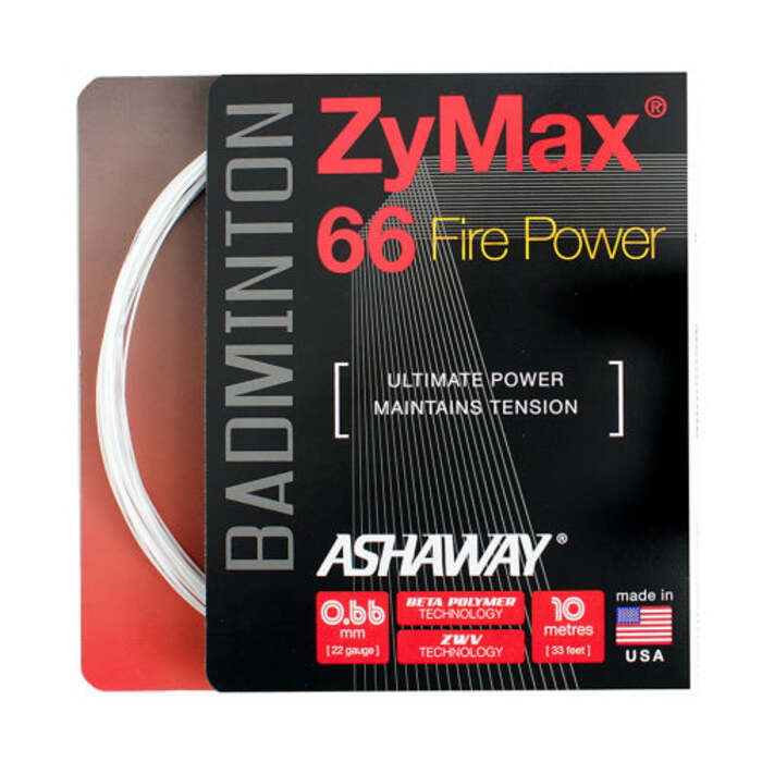 Ashaway Zymax 66 Fire Power Badminton String - 10m Set