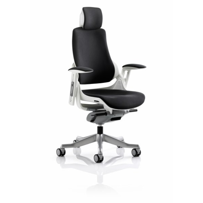 Zure Executive Chair with Headrest Black Fabric