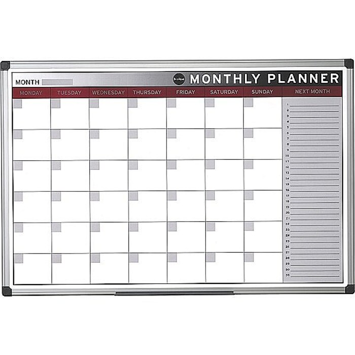 Bi-Office Magnetic Monthly Planner