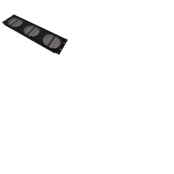 19-Inch 3U Fan Vent Plate Black