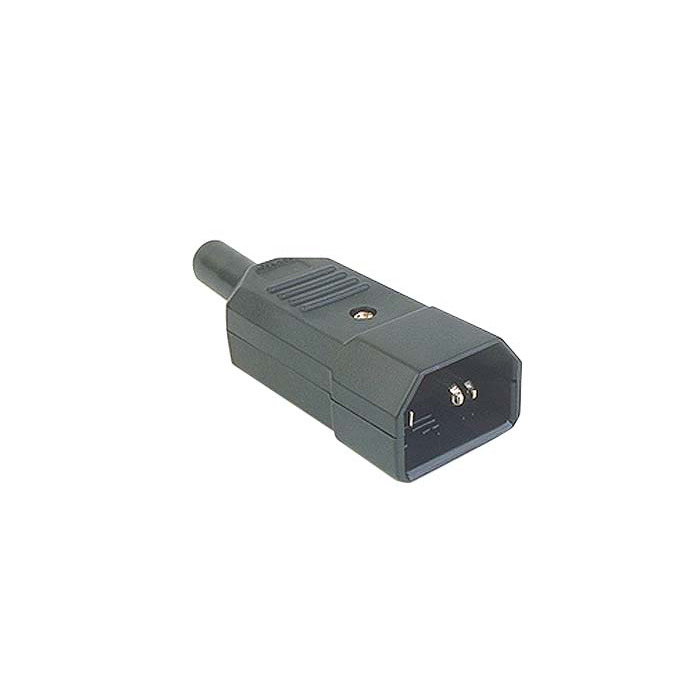 IEC Male In Line Plug With Easy Screw Terminal Wire Connections