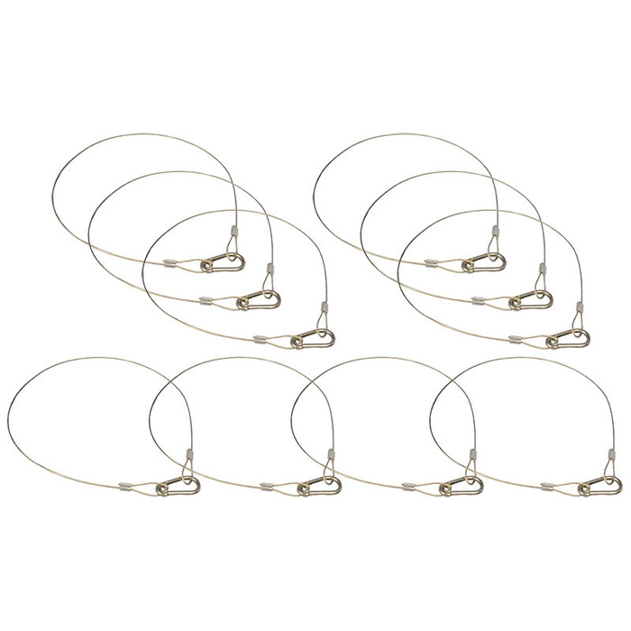 60cm Safety Wire 3Kg SWL With karabiner - 10 Pack